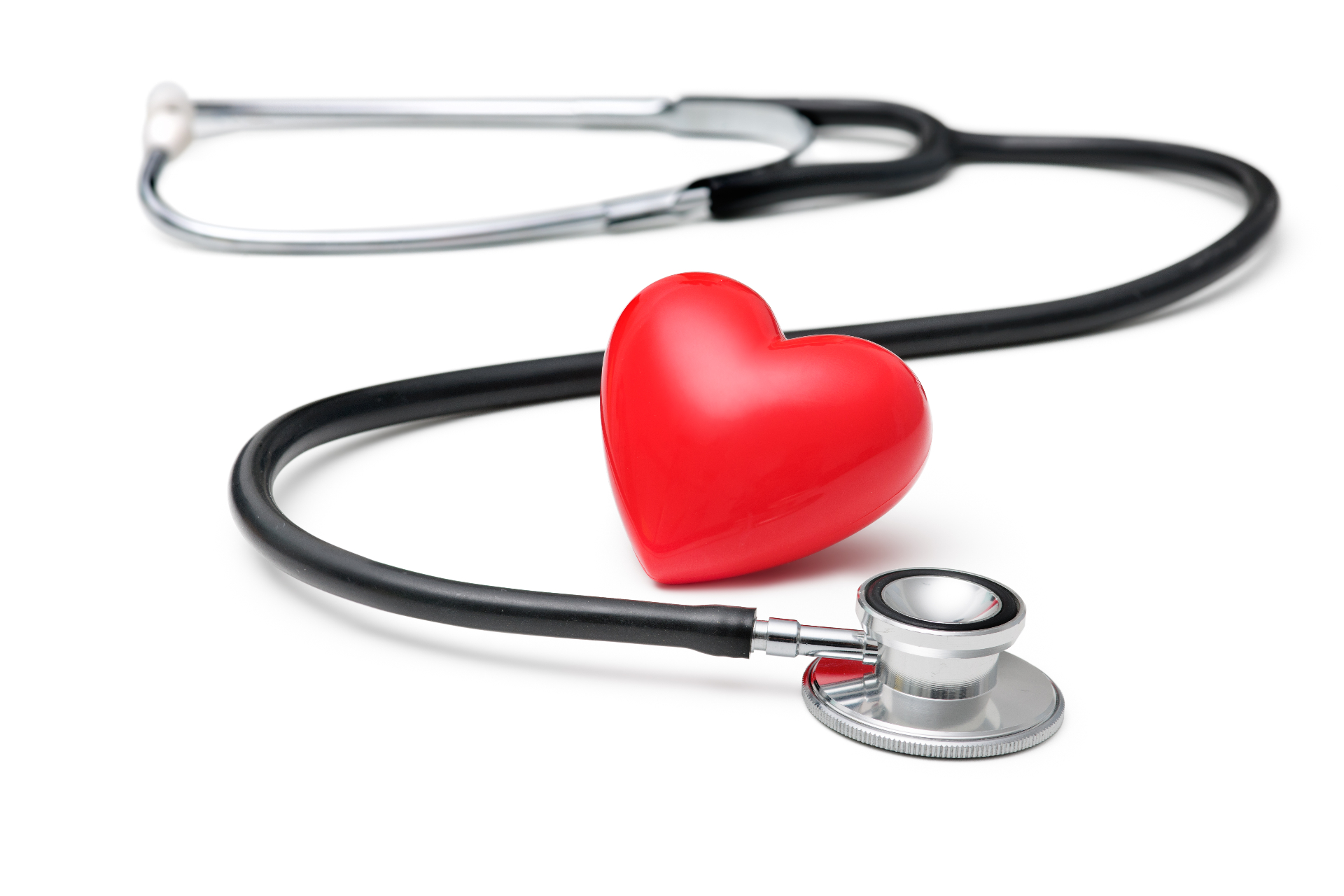 Stethoscope wrapped around a red heart
